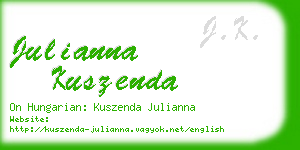 julianna kuszenda business card